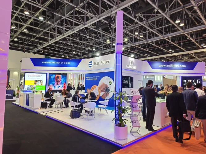 Image showcasing a creatively designed exhibition stand in the UAE.